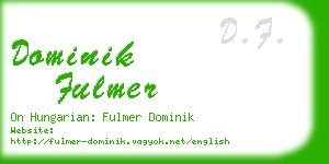 dominik fulmer business card